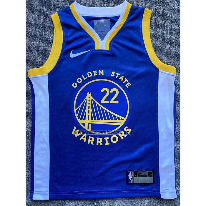 Camiseta Nino Golden State Warriors Andrew Wiggins NO 22 Icon Azul
